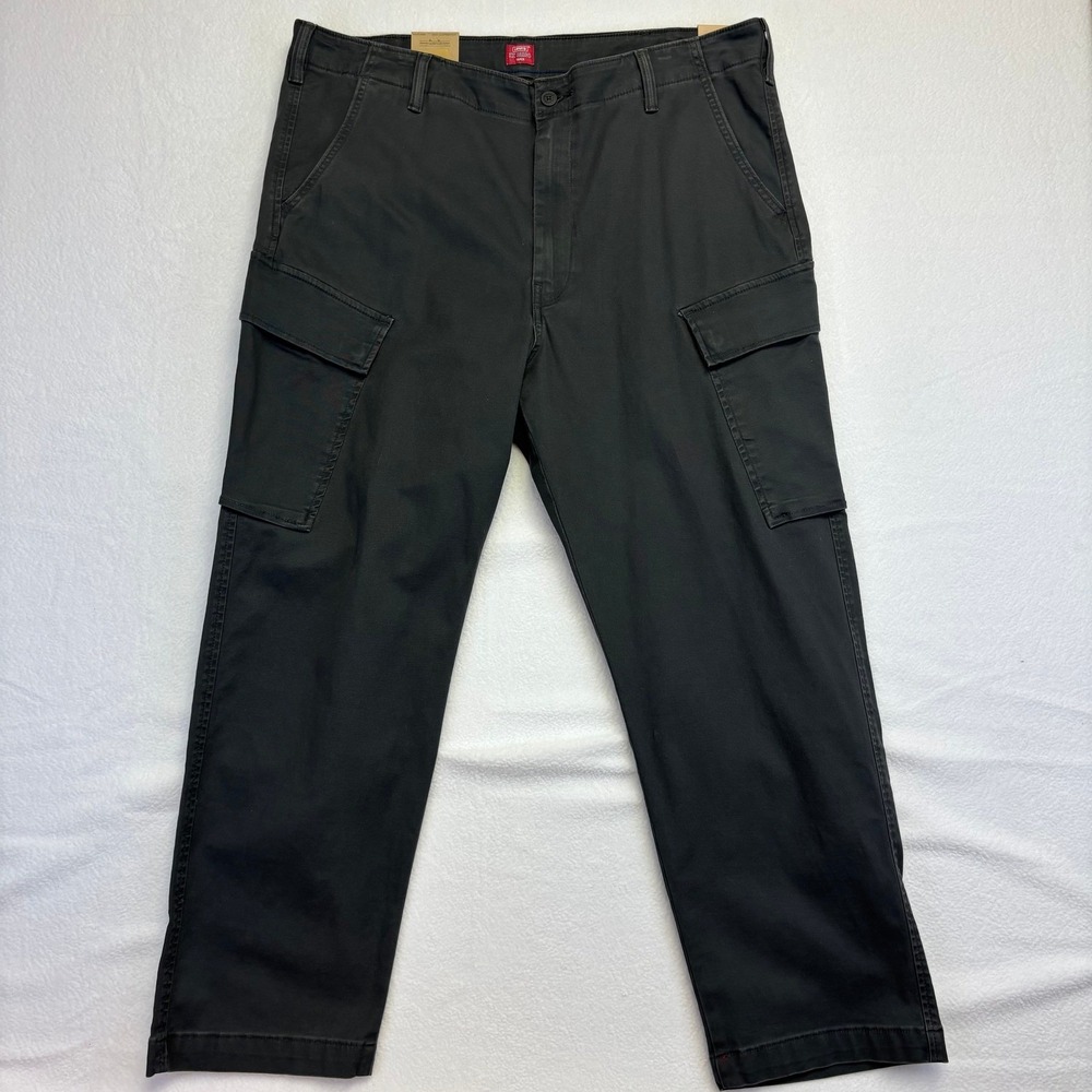 Levis XX Cargo Taper Pants Mens 40x30 Black Stretch Twill Utility Trousers NEW